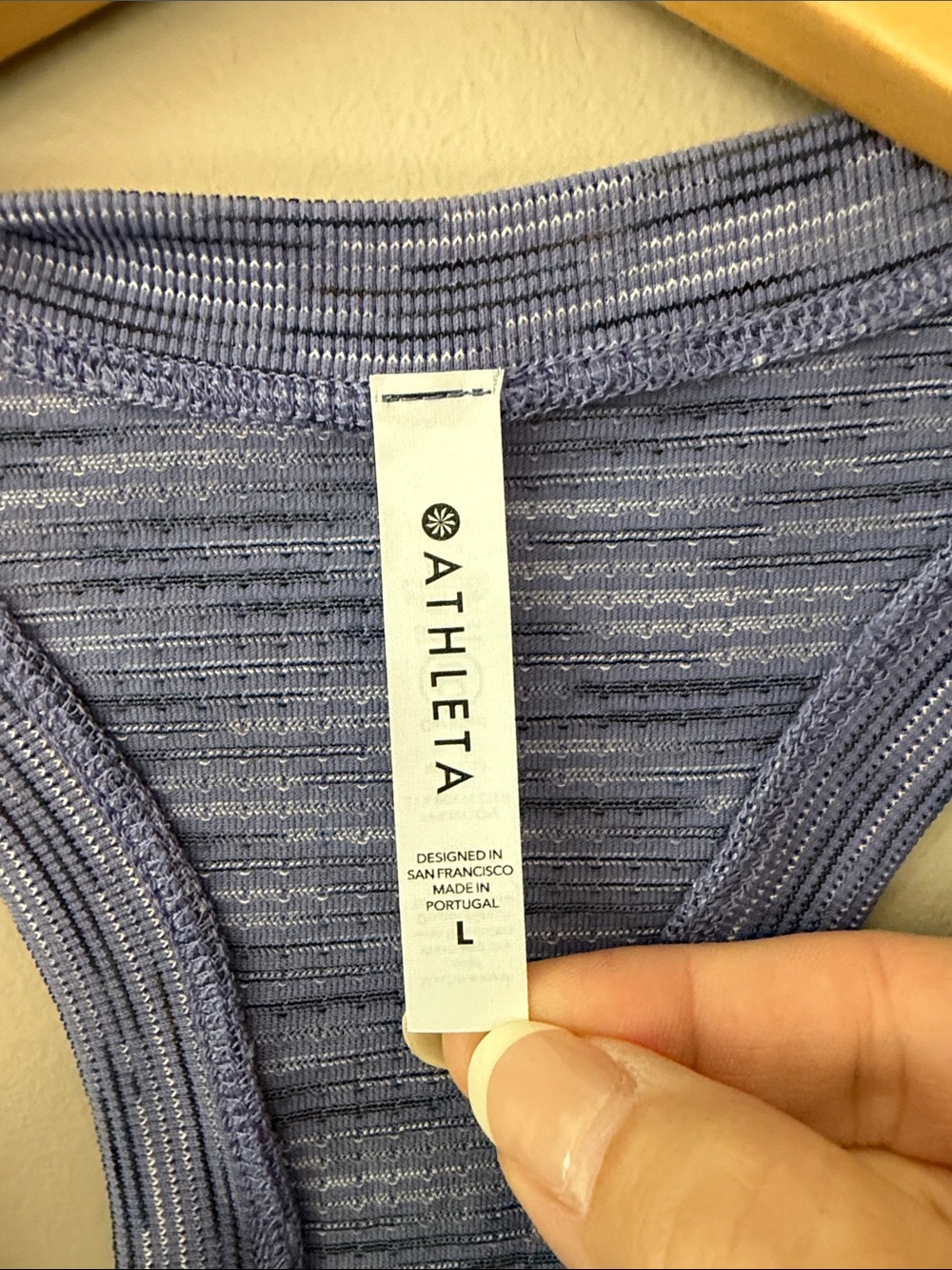 Athleta Momentum Spacedye Tank Large Dusk Purple Athletic Running Workout NWT‎ - Picture 3 of 5
